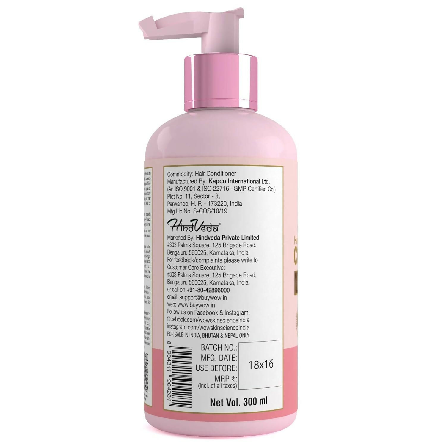 WOW Skin Science Himalayan Rose Conditioner For Volumnising Hair, Anti Smelly Scalp