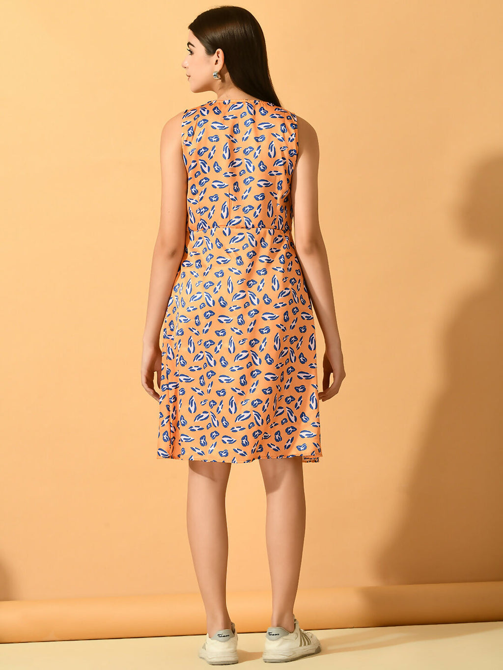 Myshka Women's Yellow Wrap Party Dress