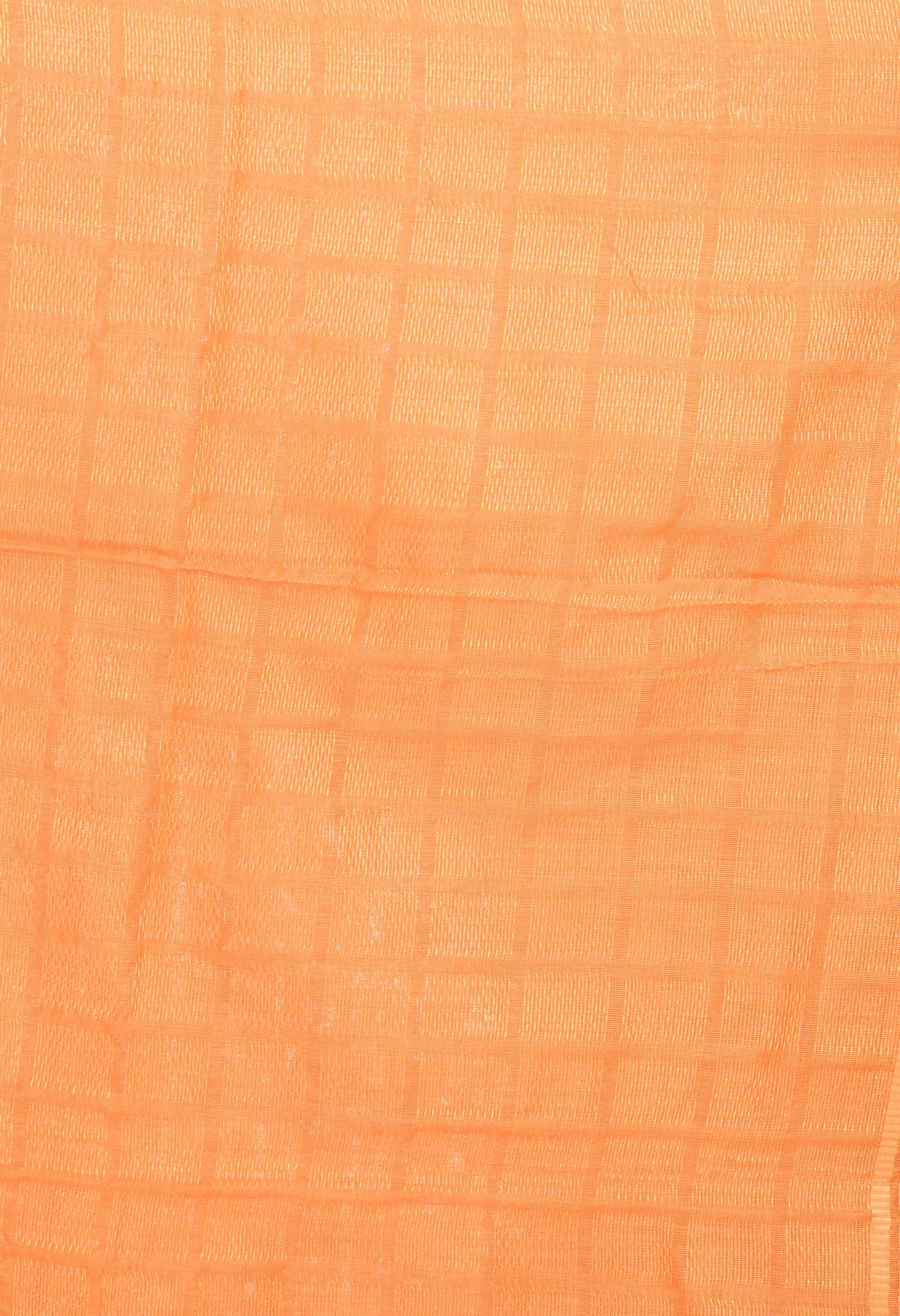 Mominos Fashion Moeza Handloom Cotton Light Orange Dupatta