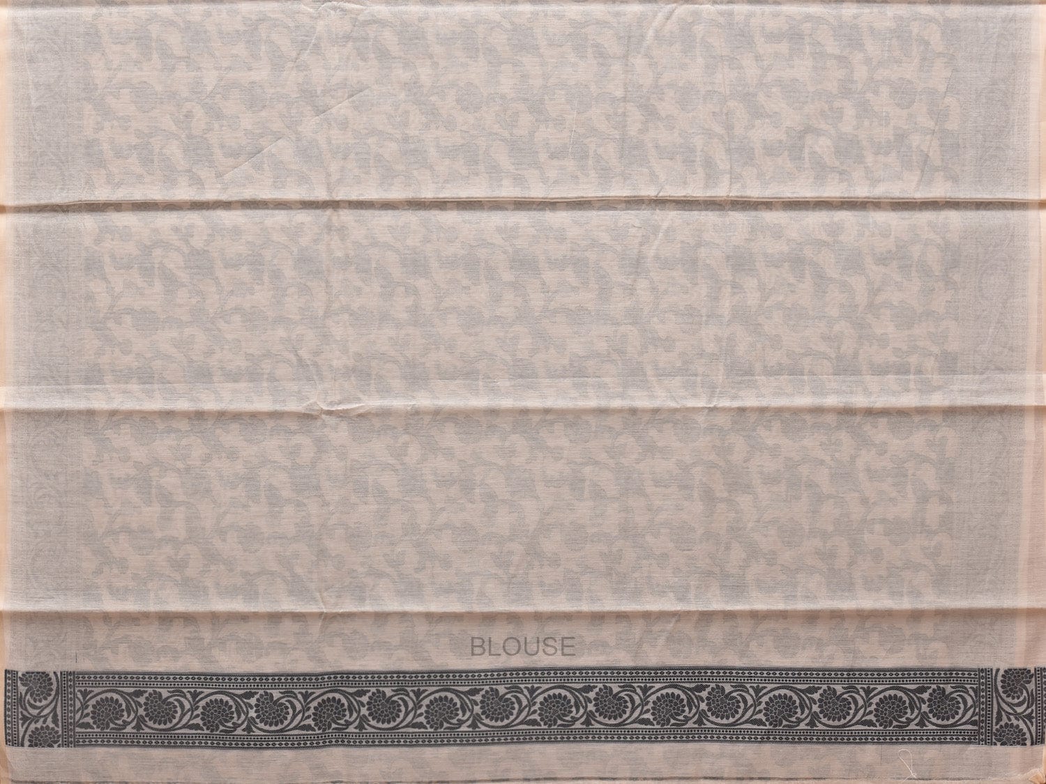 White Cut Work Sico Cotton Saree with All Over and Border Design - Global Threads