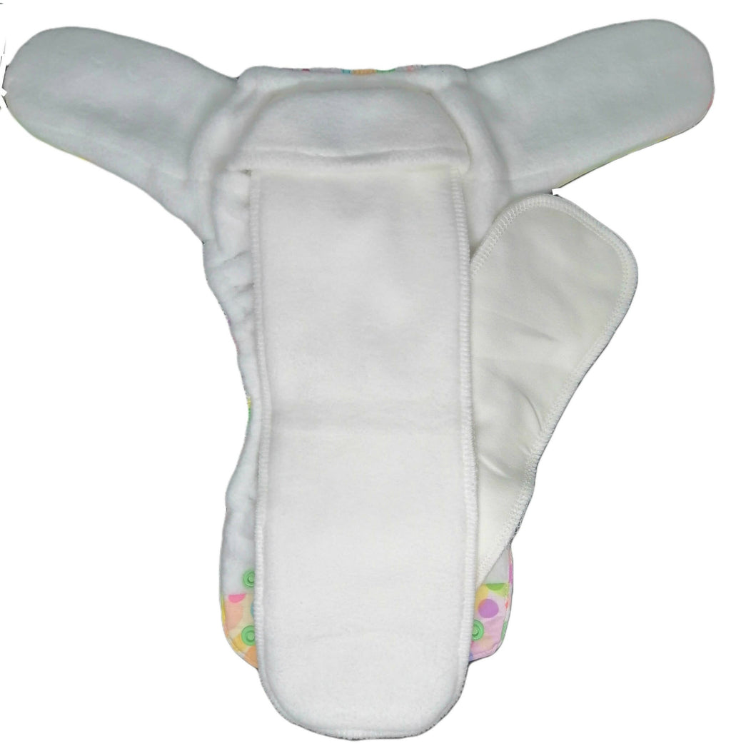 Kindermum Nano Aio Cloth Diaper With 2 Organic Cotton Inserts- Polka hues For Kids