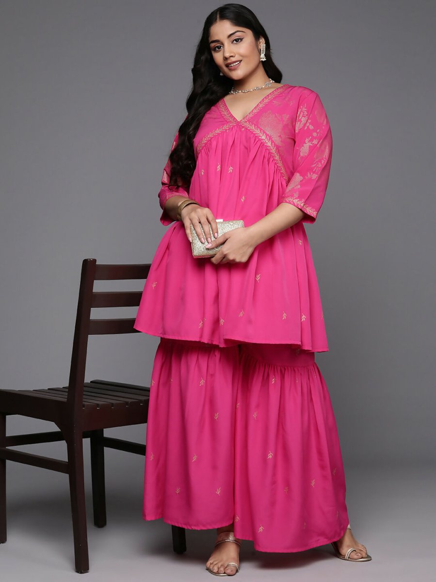 Ahalyaa Women's Traditional Wear Co-ords - Pink