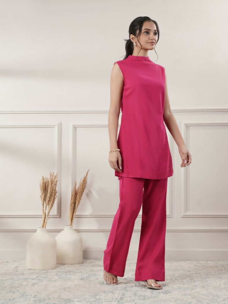 Joban Fashion Women's Fuchsia Cotton Co-Ord Set