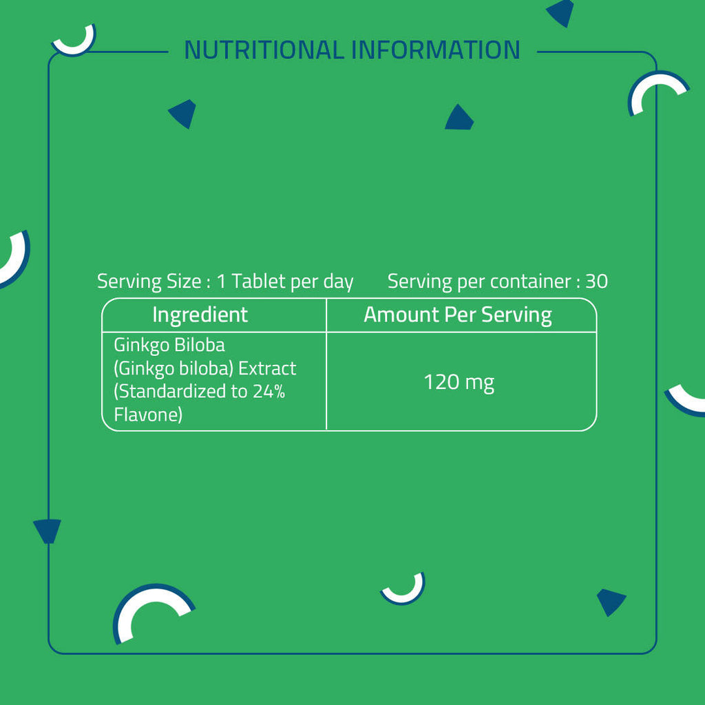 Laurik Foods Ginkgo Biloba 120 Mg Tablets
