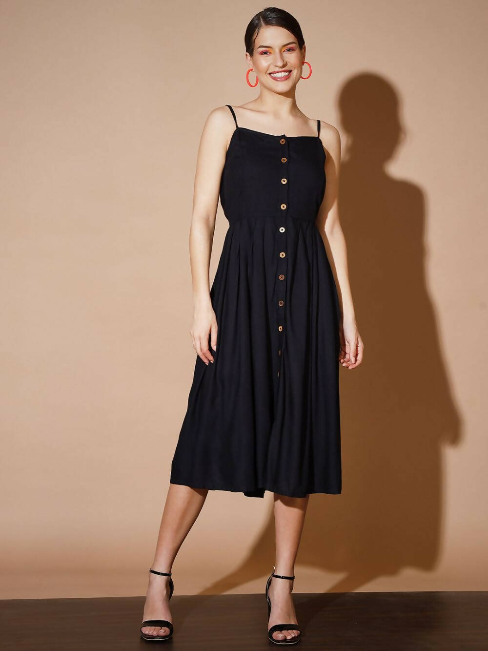 Myshka Women Black Geometric Dresses