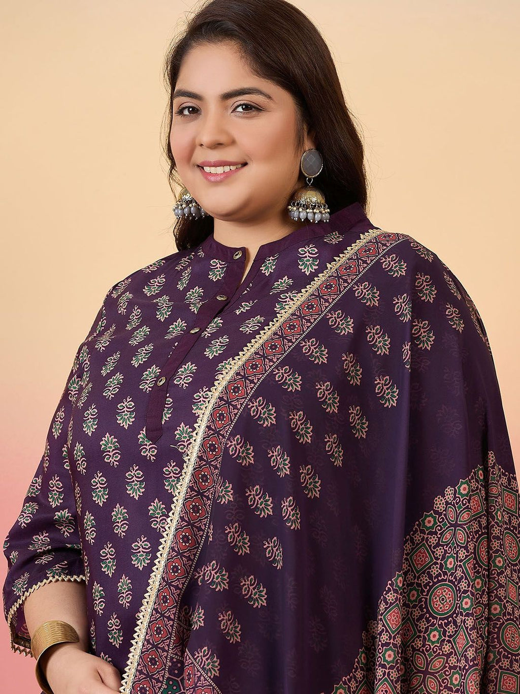 Sztori Women Floral Printed Regular Kurta with Trousers & With Dupatta