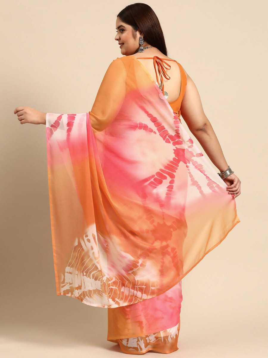 Ahalyaa Women's Traditional wear Saree - Orange