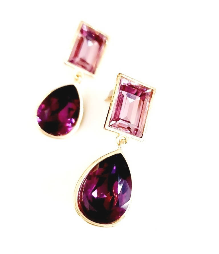 Bling Accessories Swarovski Light Amethyst Earrings