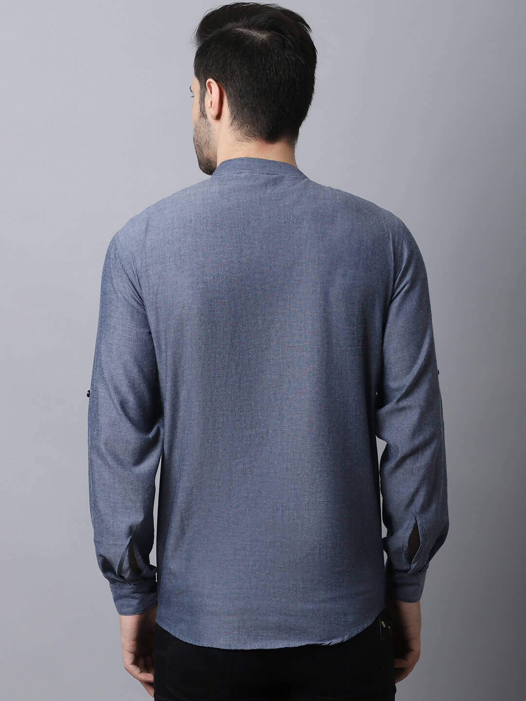 Even Apparels Grey Pure Cotton Men's Kurta With Side Placket