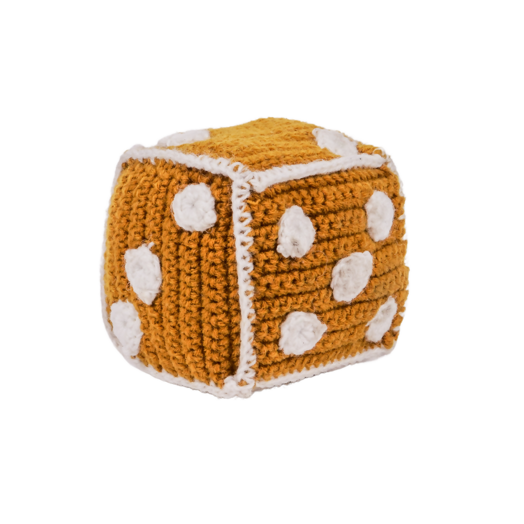 Nesta Toys Handmade Crochet Dice (7cm), Math Learning Toy, Educational Toy for Babies & Kids