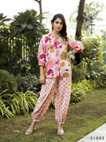 Casual Fashionable Multi Muslin Cotton co-ord set - Manya