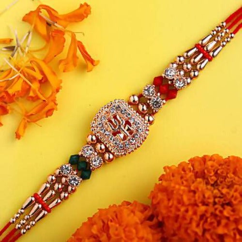 Holy Shiva Rakhi and Fruit N Nut Chocolates
