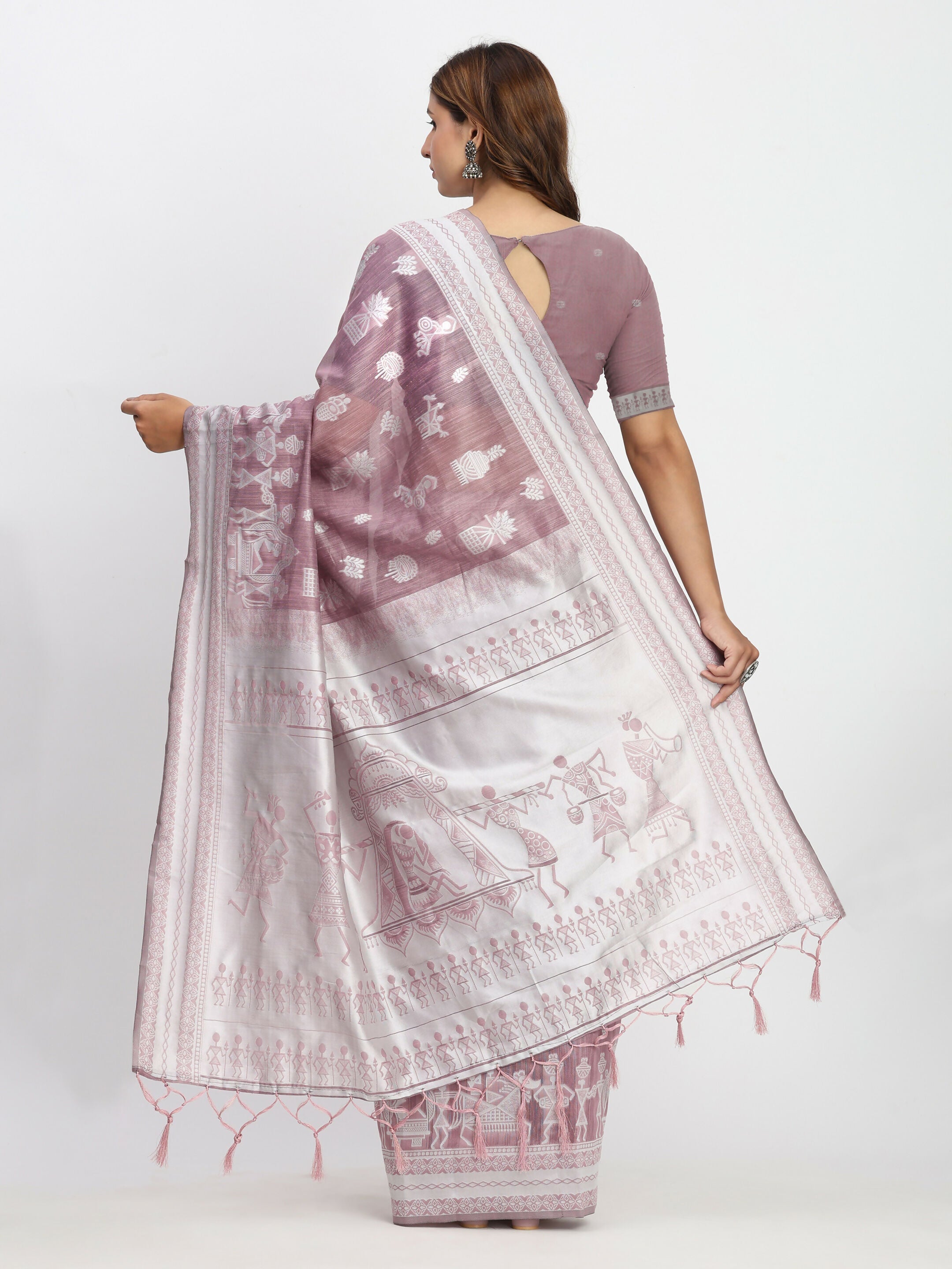 Shree Shyam Fashion Linen Cotton Sea Green Saree