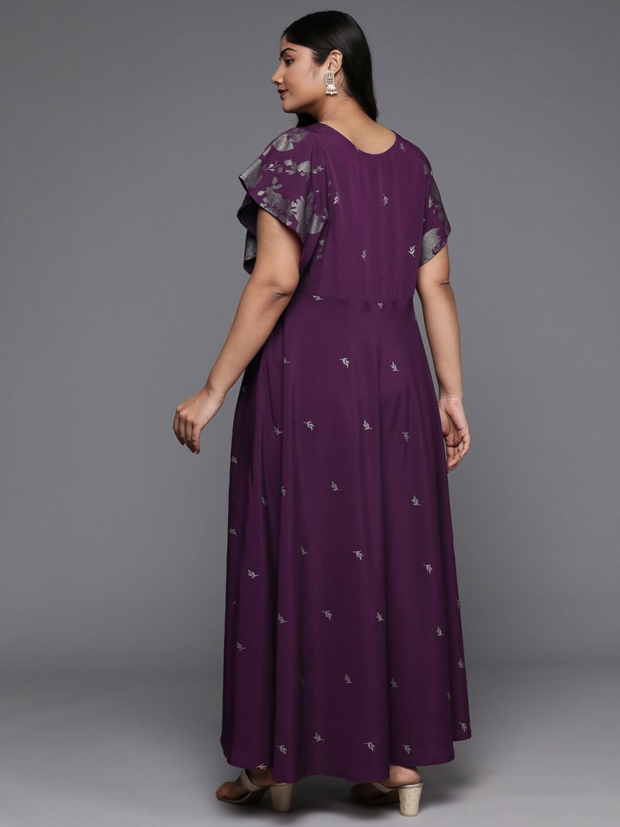 Ahalyaa Women's Traditional wear Ethnic Dress - Burgundy