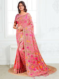 Shree Shyam Fashion Linen Cotton Pink Saree