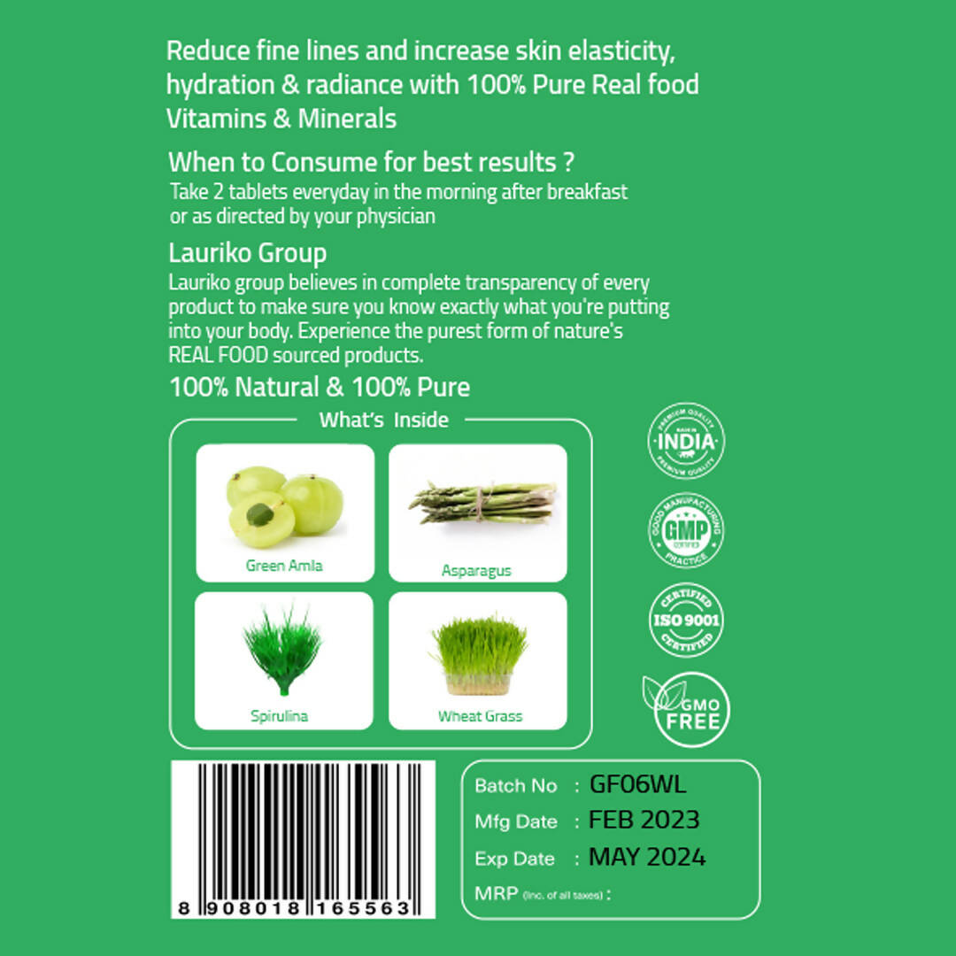 Laurik Plant Based Collagen Type 1 & 3 Tablets For Men And Women | Collagen Tablets For Skin Radiance And Elasticity
