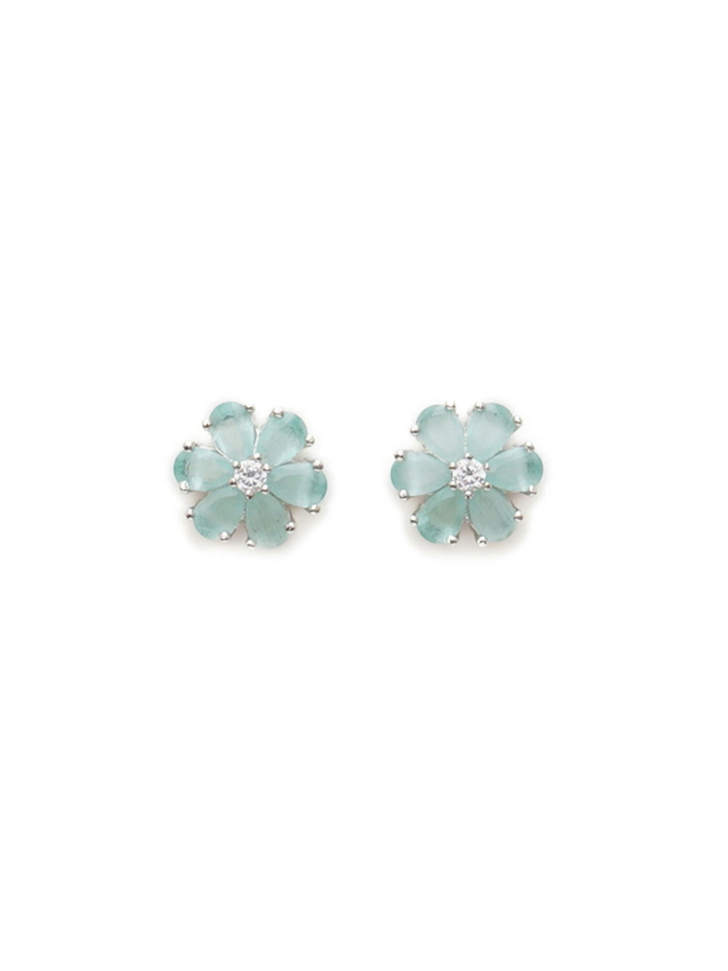 stone stud (mint green ) - Ruby Raang