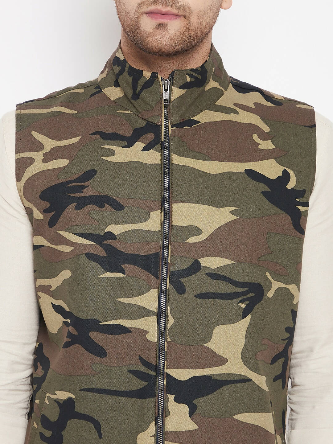 Even Apparels Multi Cotton Men Woven Nehru Jacket