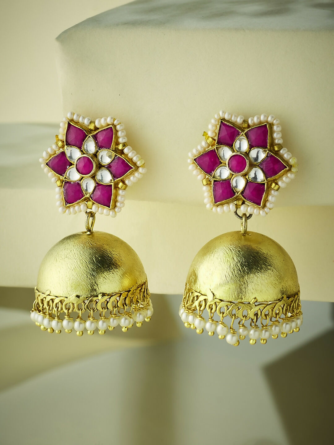 Nuyug 22k Gold-Plated Jhumkas