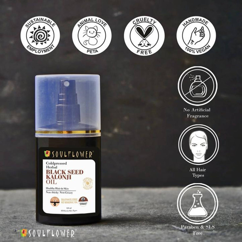 Soulflower Herbal Coldpressed Black Seed Kalonji Oil