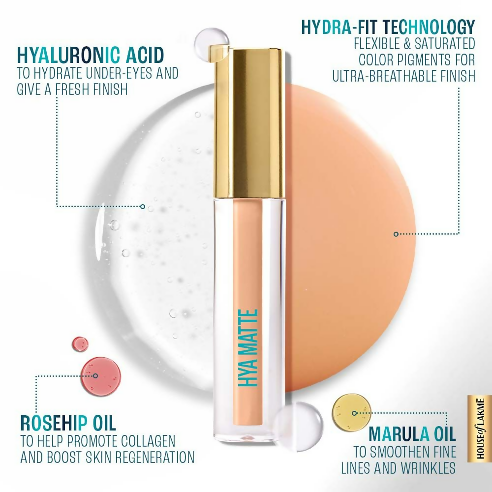 Lakme 9 To 5 Hya Matte Liquid Concealer - Sand