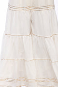 Mominos Fashion Cotton Off White Stripe With Gota Sharara