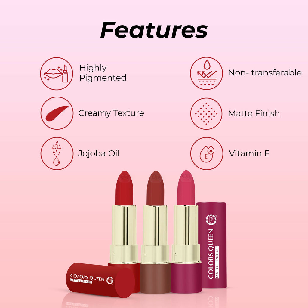 Colors Queen Lippie Stick Matte Lipstick - Mapple Magenta