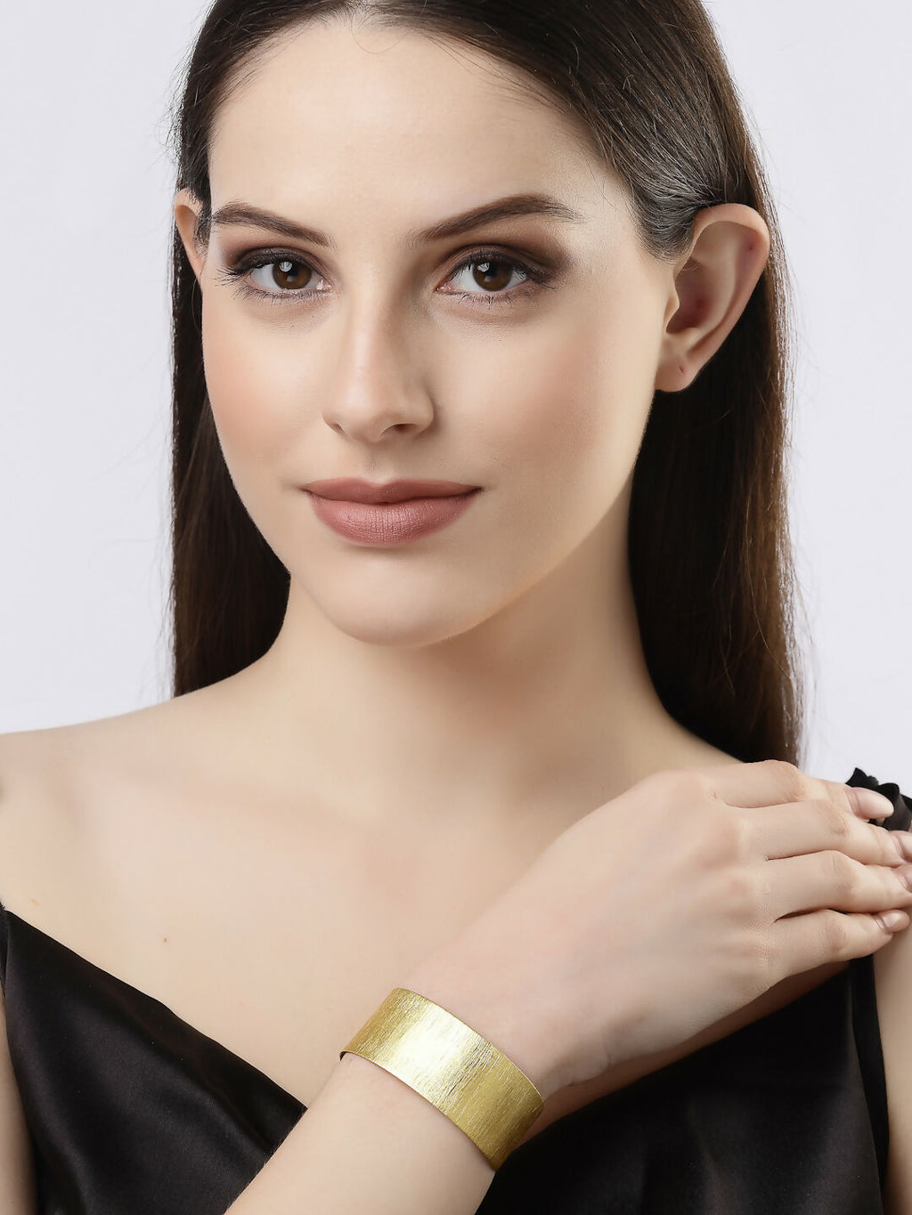 NVR Women Gold-Polished Western Cuff Bracelet
