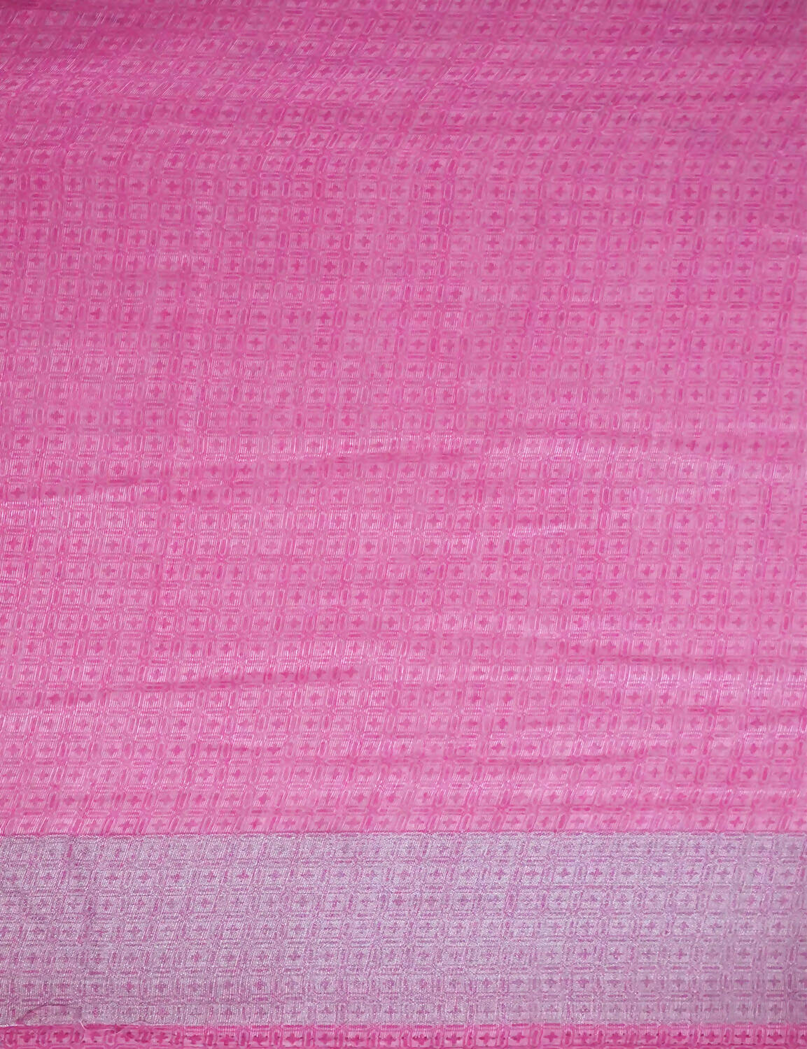 Vibrant Combination Of Baby Pink With Floral Design Semi Chanderi Saree By Gayathri Reddy Designer Studio