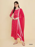 Designer Stylish Pink cotton Stitched Suit With Dupatta - Tanisha