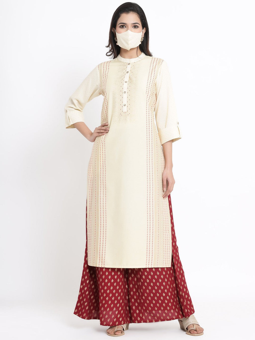 Juniper Ivory Viscose Rayon Kurta