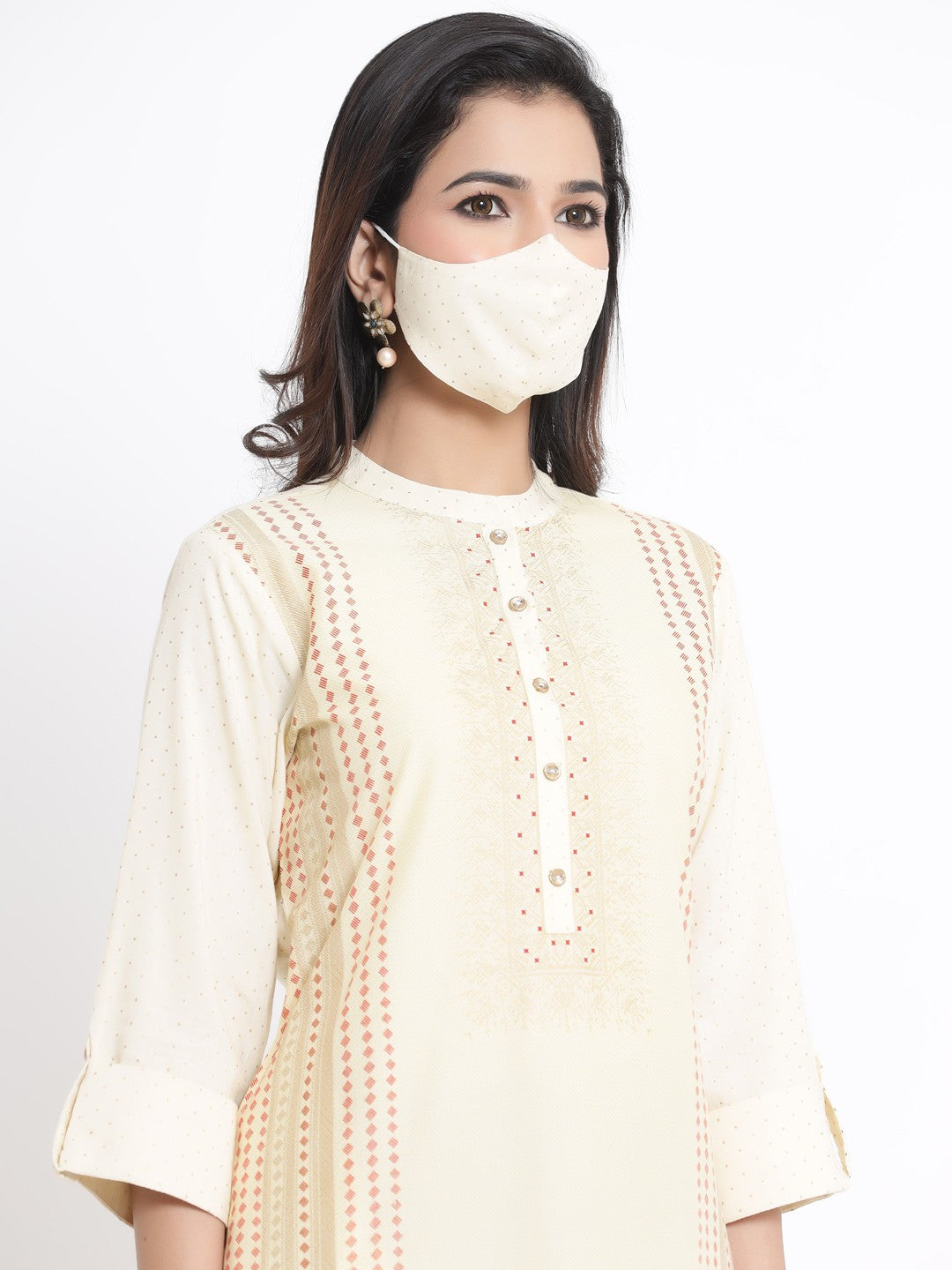 Juniper Ivory Viscose Rayon Kurta