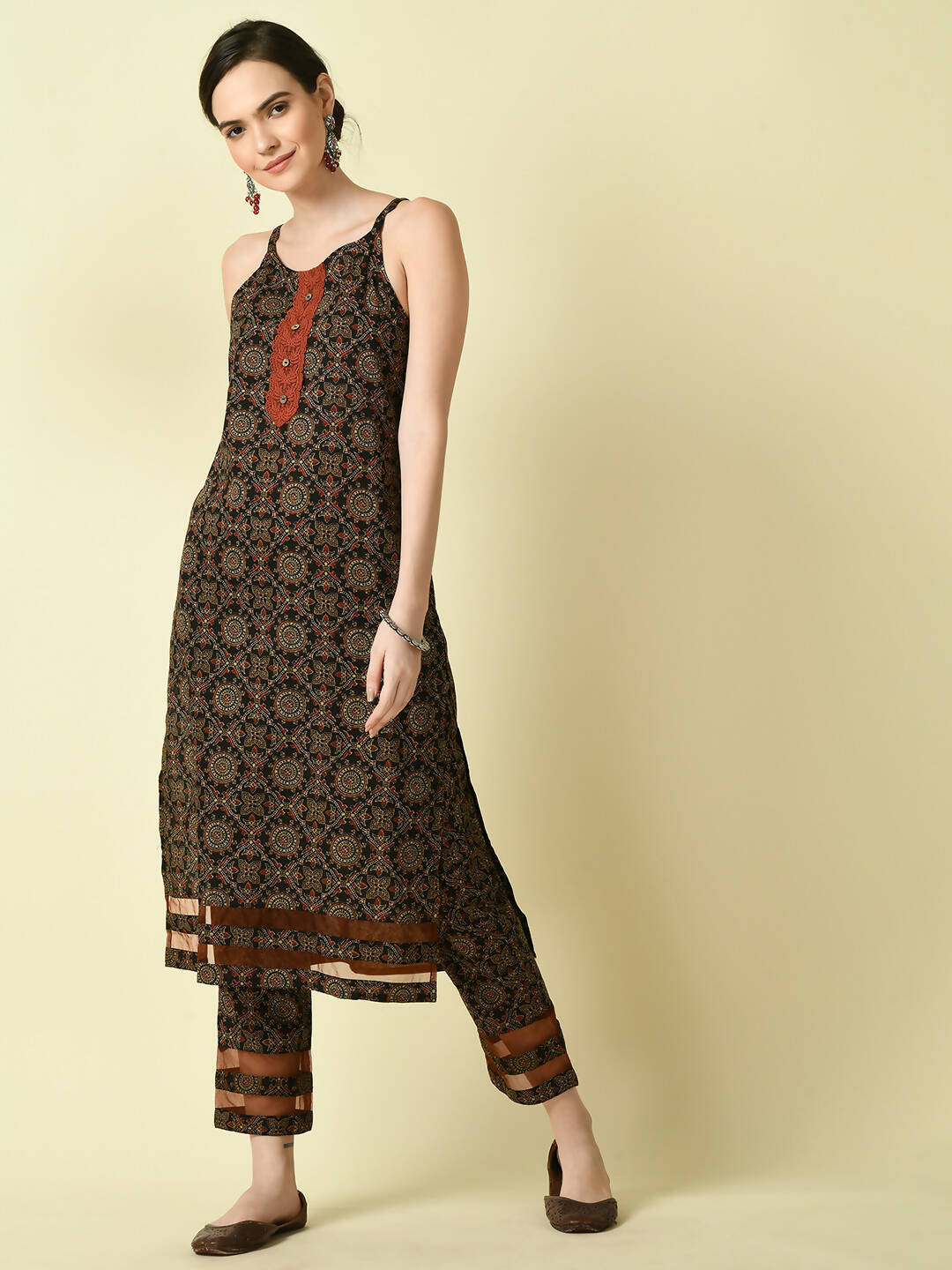 Myshka Women's Multi Straight Printed Kurta