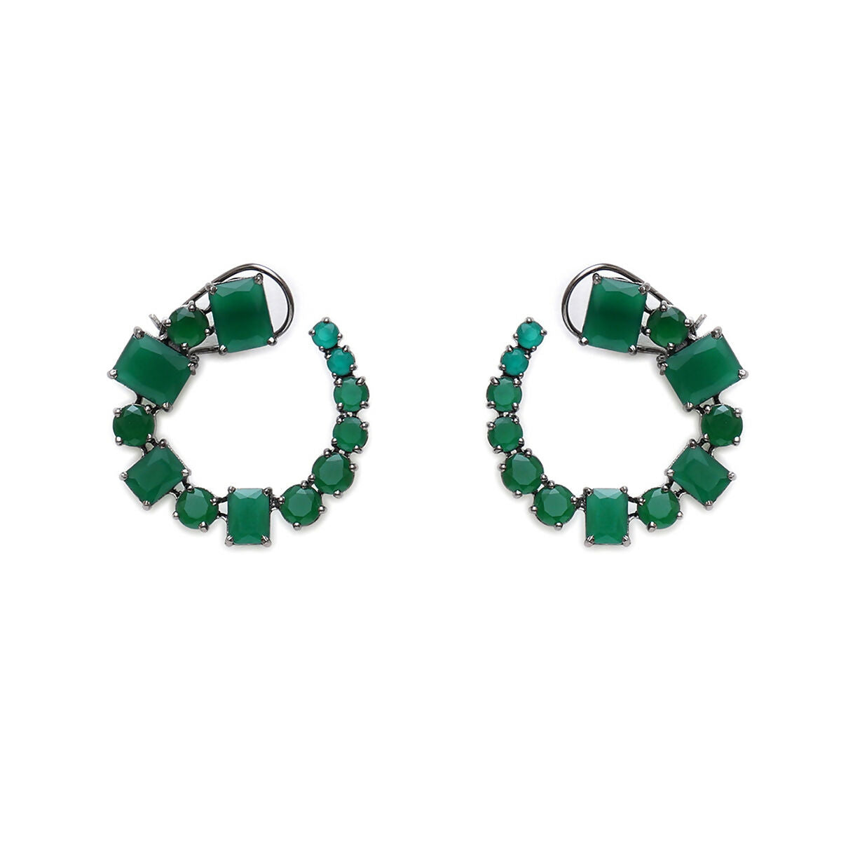 Jade Stud Earrings- Ruby Raang
