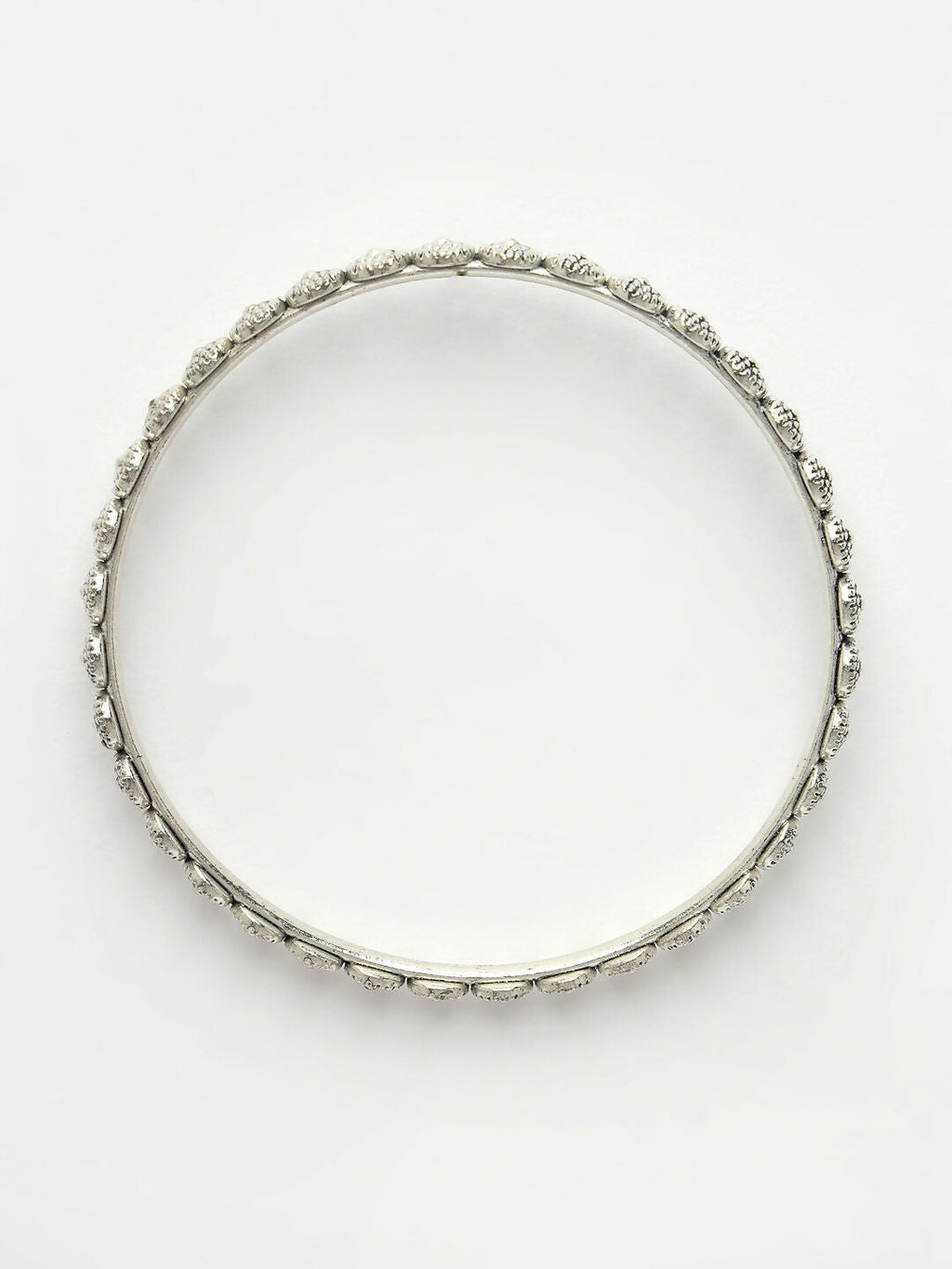 NVR Women's Set of 6 Silver-Toned German Silver Oxidised Bangles