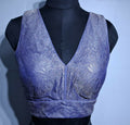 Kia Fashions Lilac Crush Tissue Self Design Readymade Blouse