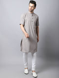 Even Apparels Yellow Pure Cotton Men's Kurta With Band Collar