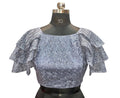 Vamika Grey Net Shifly Work Blouse
