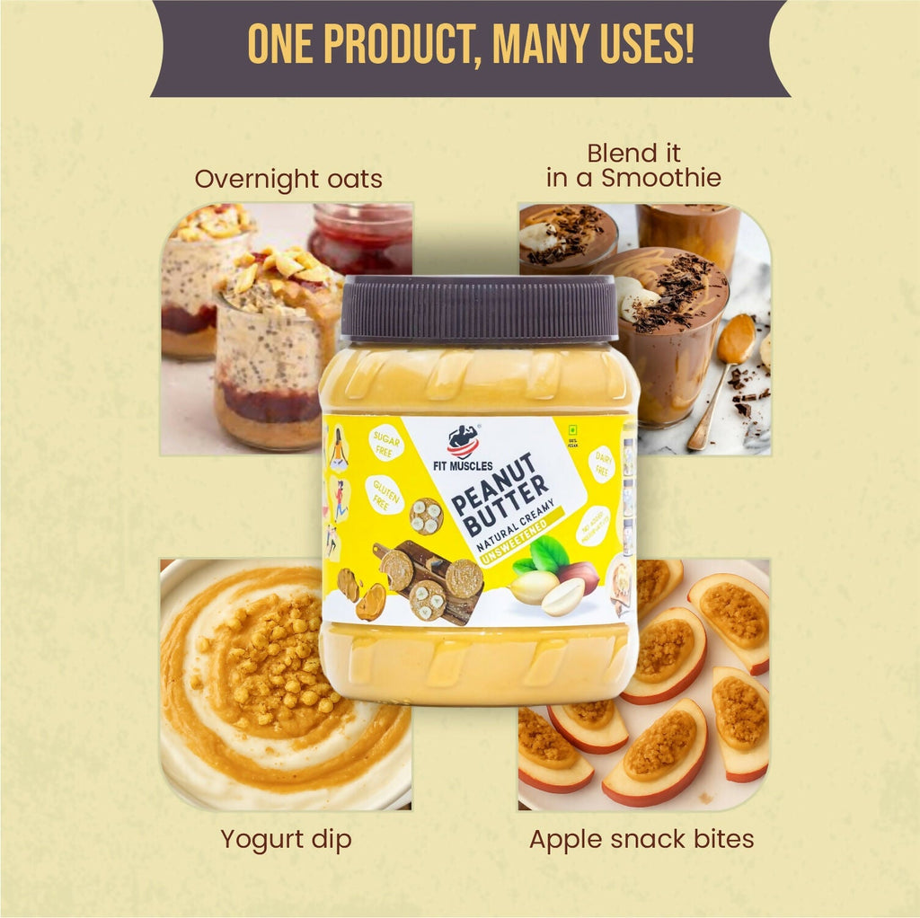 Fit Muscles Natural Peanut Butter Creamy Smooth