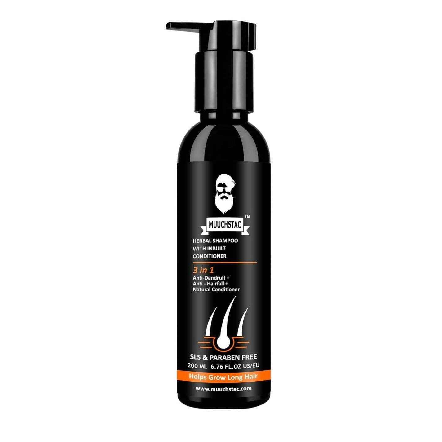 Muuchstac Herbal Shampoo With Anti-Dandruff & Anti-Hairfall Solution