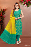 Joban Fashion Women Soft Silk Rama Round Neck Emroidery Kurta Set