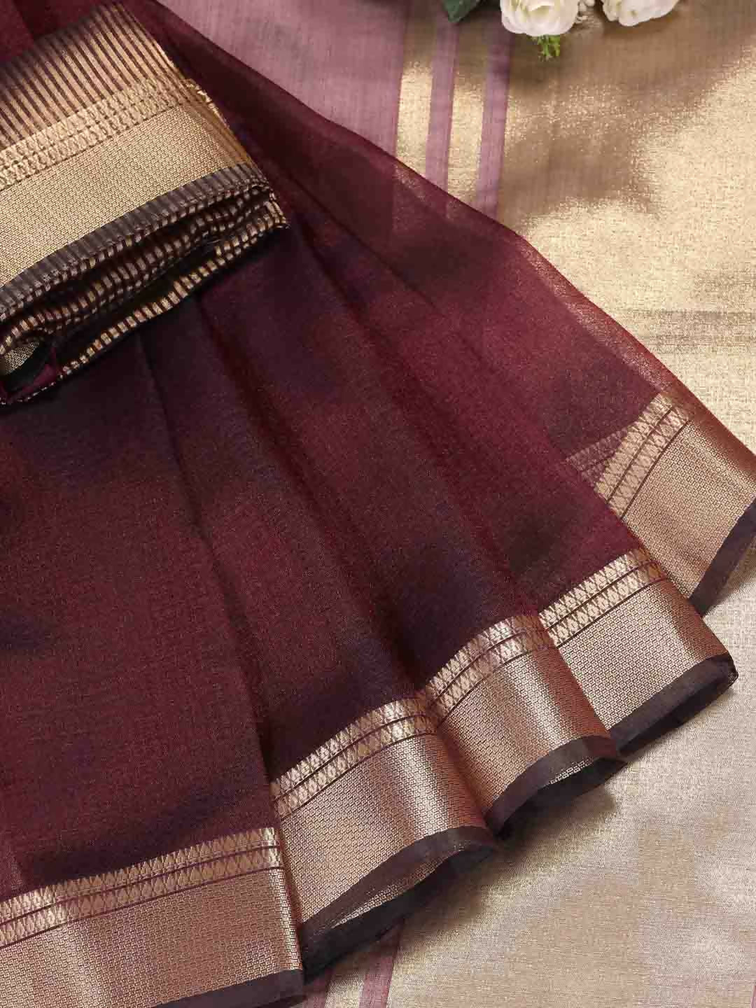 Shree Shyam Fashion Organza Purple Saree