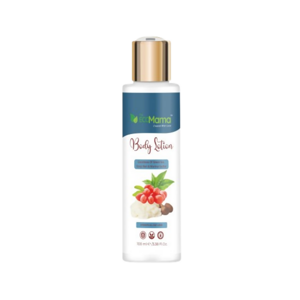 The Eco Mama Moisturizing Body Lotion with Goji Berry, Green Tea & Murmur Butter