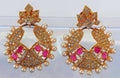 AD Ruby Designer White Stone Earrings