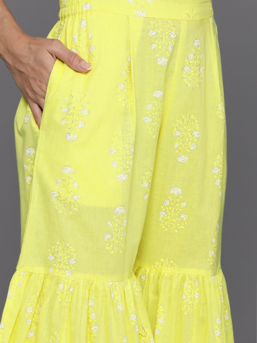 Ahalyaa Women's Traditional wear Kurta Set - Yellow