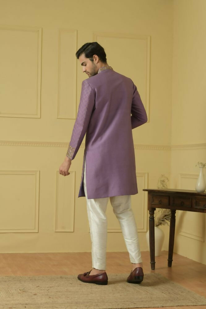 Majestic Purple Marvel Sherwani by Hilo Design