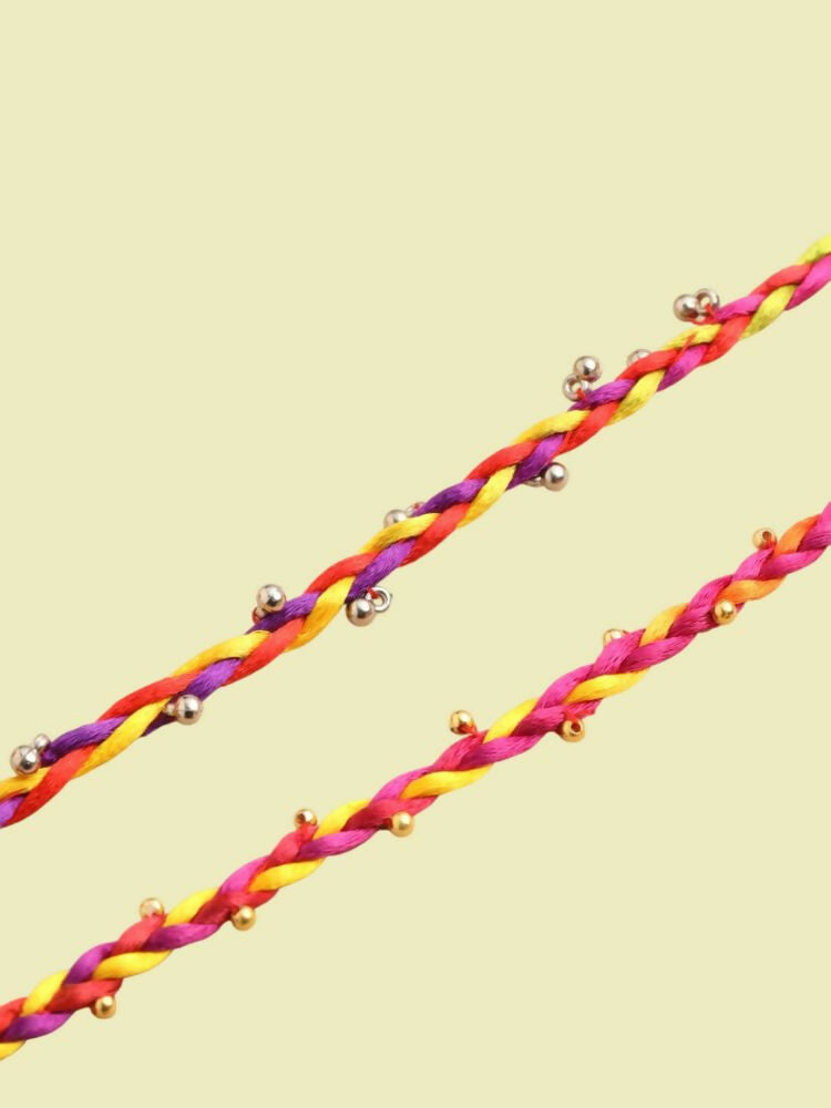 NVR Set of 2 Multicolor Artificial Beads Bracelet