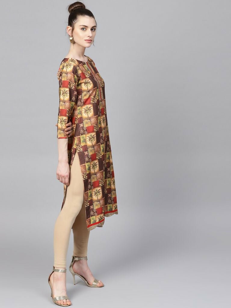 Ahalyaa Women's Traditional wear Kurta - Multi Color