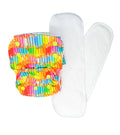 Kindermum Nano Aio Cloth Diaper With 2 Organic Cotton Inserts- Colourful Art For Kids
