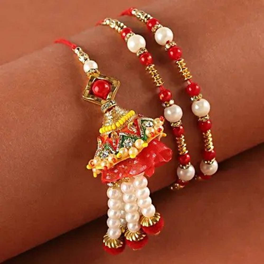 Pearl Rakhi Set & Lumba Rakhi